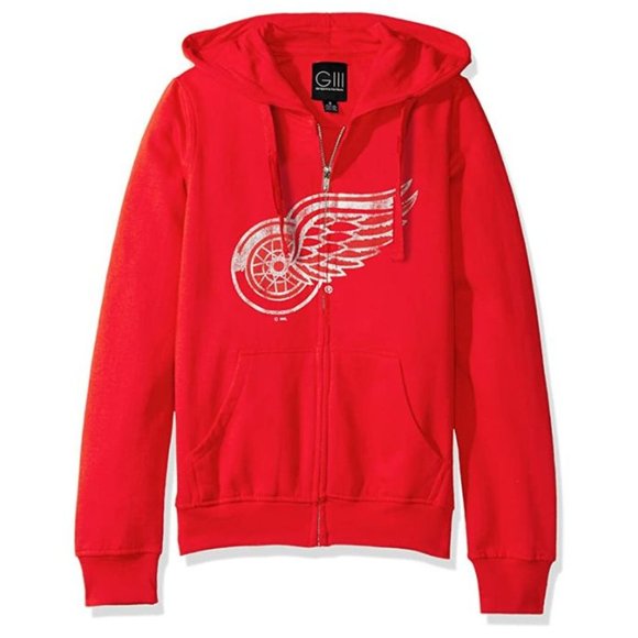 G-III Jackets & Blazers - NHL Hockey Women's Detroit Red Wings Full Zip Hoodie Large Red Jacket